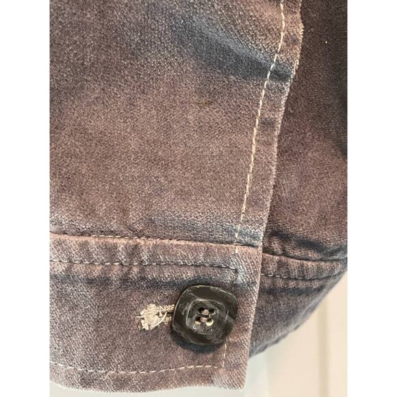 Sigrid Olsen Vintage Gray Brushed Cotton Beaded Collar Jacket Petite 8 - Picture 10 of 10